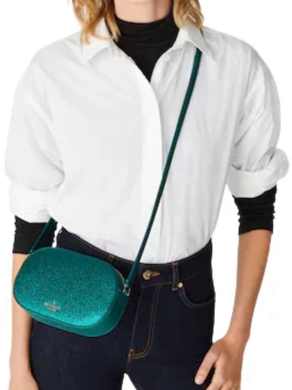 Teal Glitter Crossbody Bag - Kate Spade